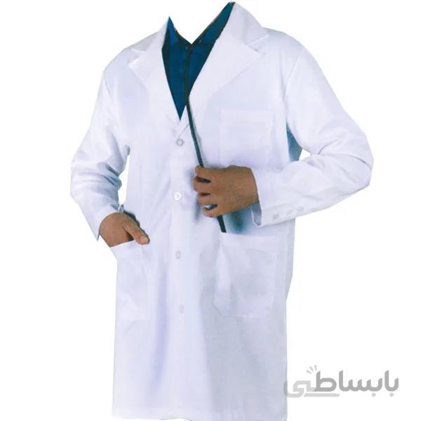 روپوش سفید مردانه طب آرین مدل N131