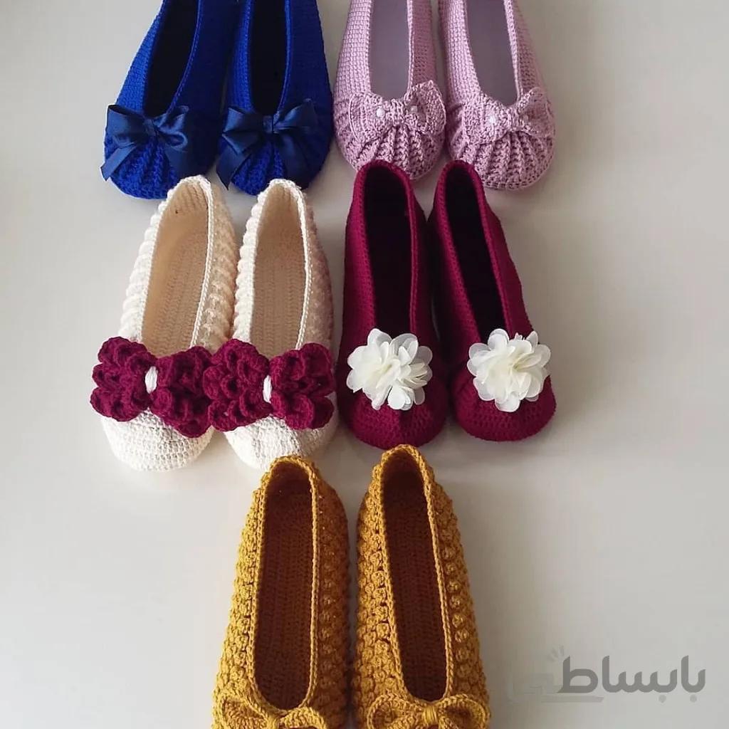 پاپوش بافتنی زنانه sindra مدل II-W-AA
