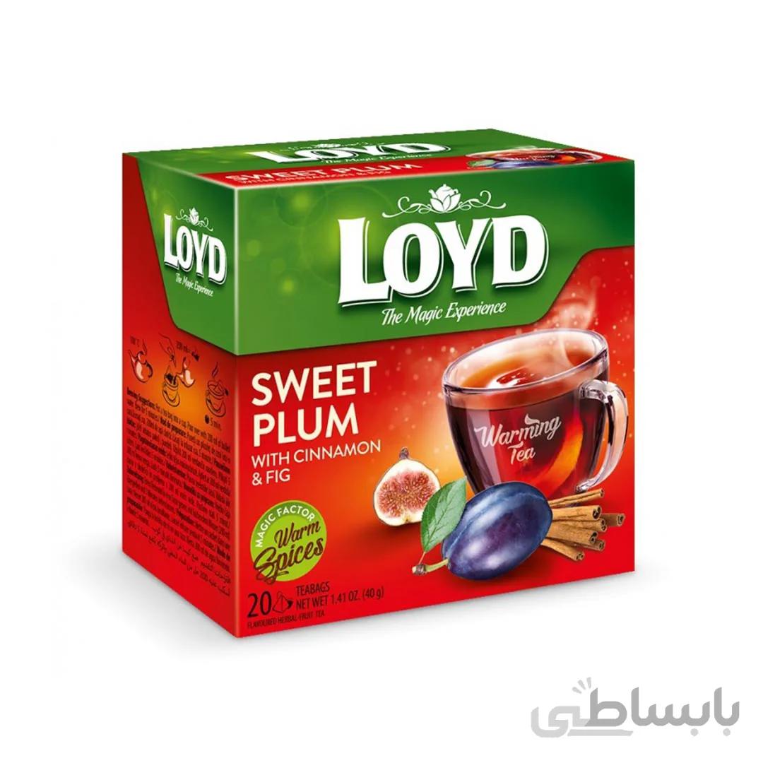 چای آلو شیرین انجیر و دارچین 40 گرمی Loyd