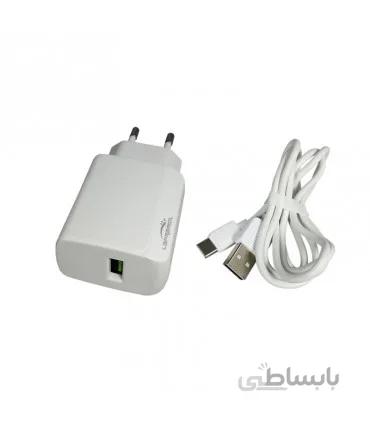 شارژر فست LAPRAMOL مدل LP-C1 به همراه کابل تایپ سی