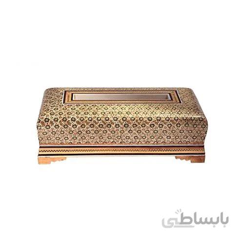جعبه دستمال کاغذی خاتم کاری