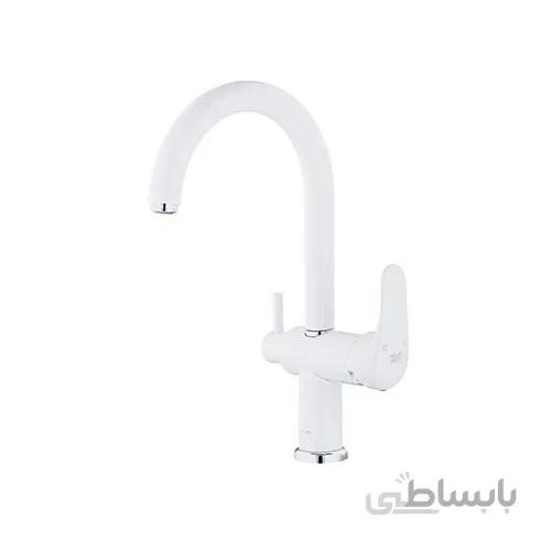 شیر ظرفشویی با ورودی تصفیه کلارمدل دریا سفید