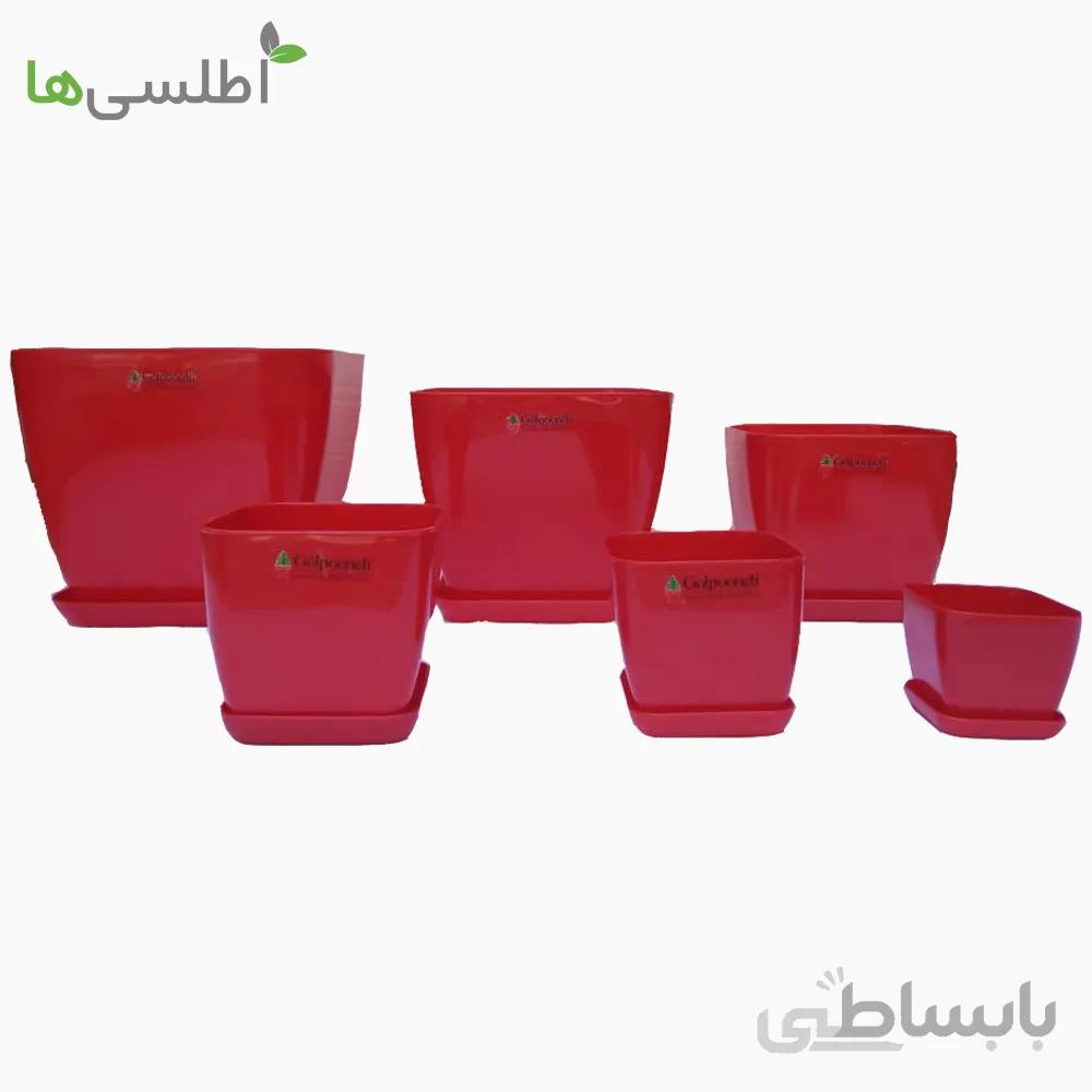 گلدان و زیر گلدان مربع