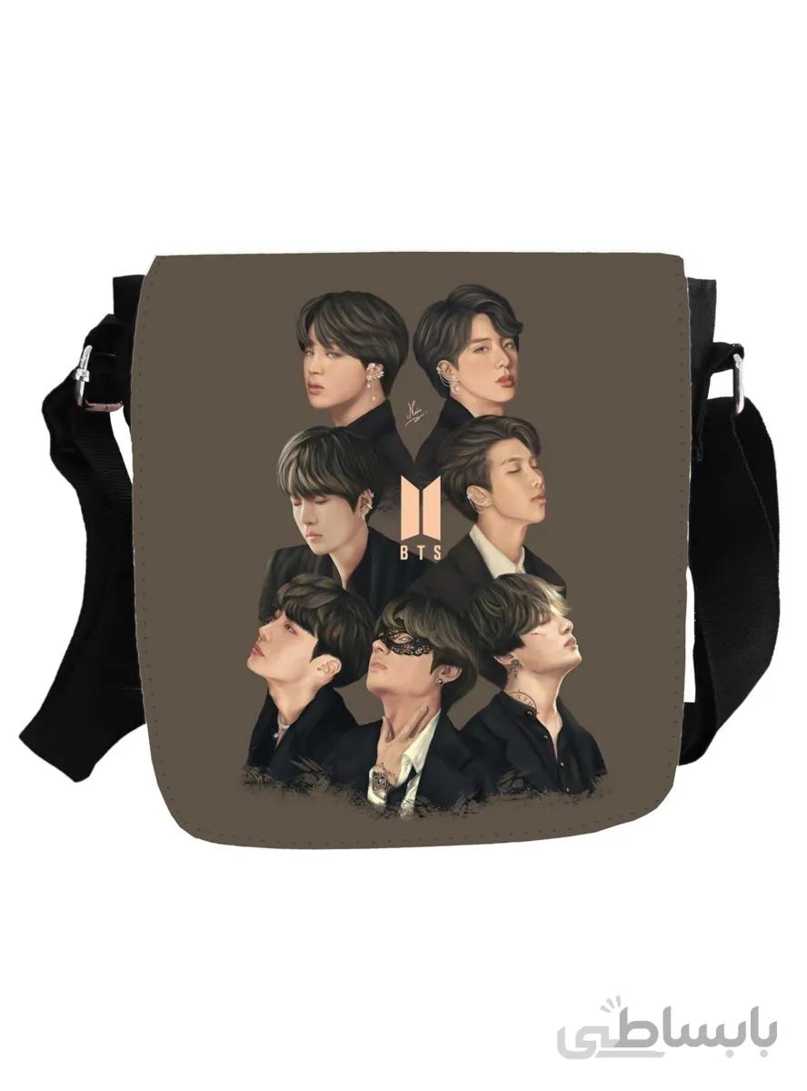 کیف دوشی پاسپورتی طرح bts بی تی اس ۲