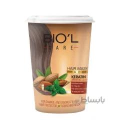 ماسک موی عصاره بادام و نعنا تغذیه کننده موهای آسیب دیده و شوره دار و ملتهب بیول حجم 500 میل ا Almond and mint extract hair mask nourishes damaged, dandruff and inflamed hairr Biol