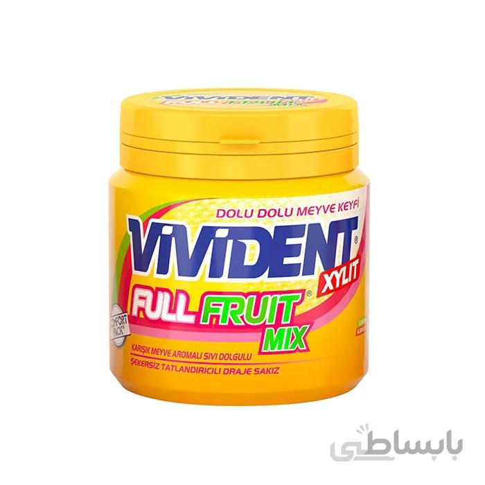 آدامس ویویدنت میکس میوه ای Full fruit mix وزن 90 گرم ا Vivident Full Fruit Mix Gum