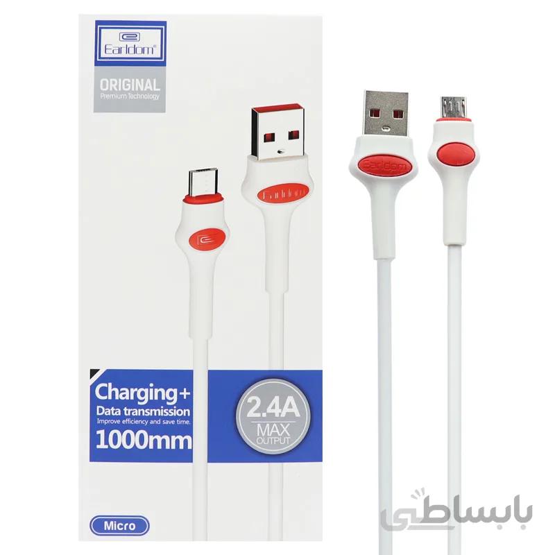 کابل میکرو یو اس بی Earldom EC-082M 2.4A 1m ا -
