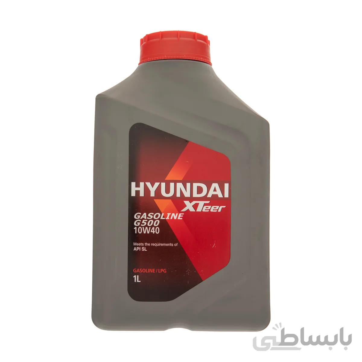 روغن موتور خودرو هیوندای اکس تیر مدل G500 10W40 حجم 1 لیتر