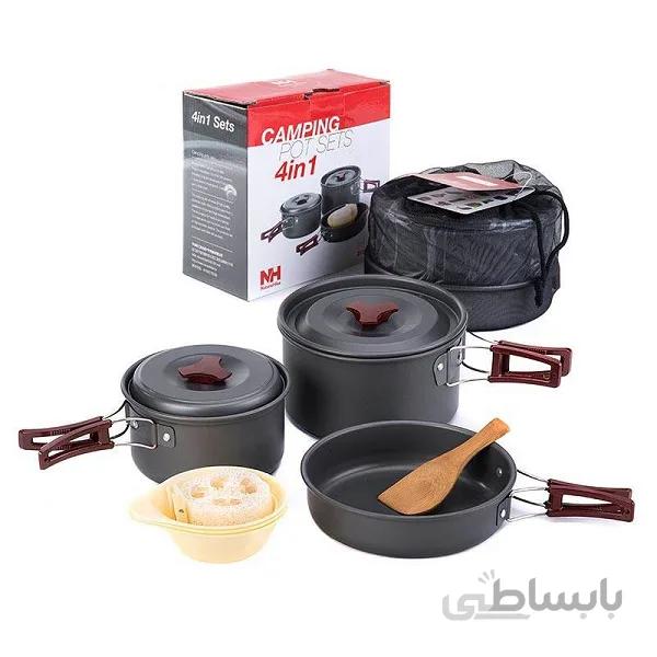 ست ظرف کمپ و کوهنوردی نیچرهایک مدل NATURHIKENH 2-3 PEOPLE CAMPING COOKWARE NH15T203-G