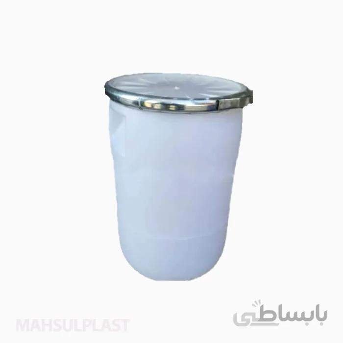 بشکه ۴۰ لیتری دهانه گشادسفید