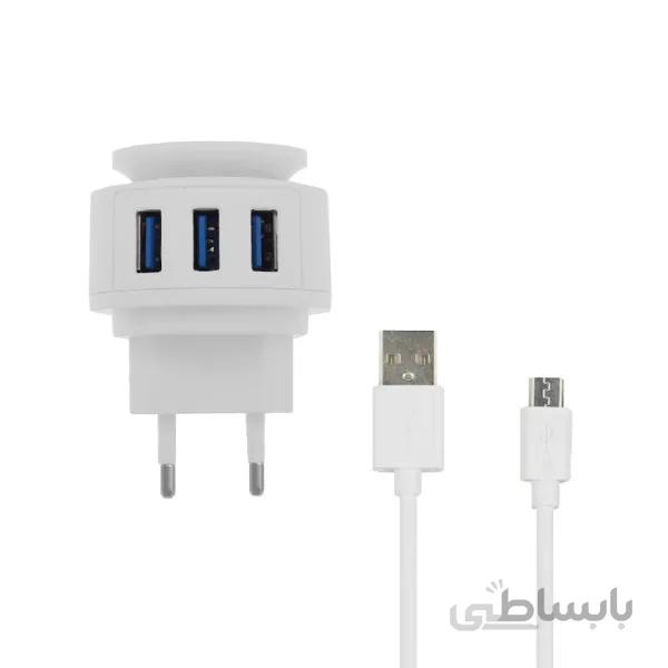 شارژر دیواری آیرنج مدل LC115 به همراه کابل تبدیل microUSB