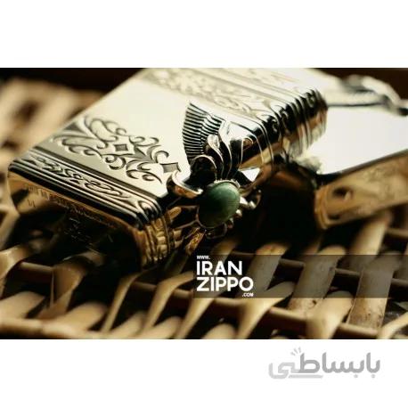 فندک اصل زیپو مدل 6802 | ژاپن | بال و سنگ فیروزه آبی