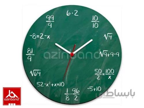 ساعت دیواری با اعداد ریاضی ا ساعت دیواری با چوب درختان میوه یا جنگلی