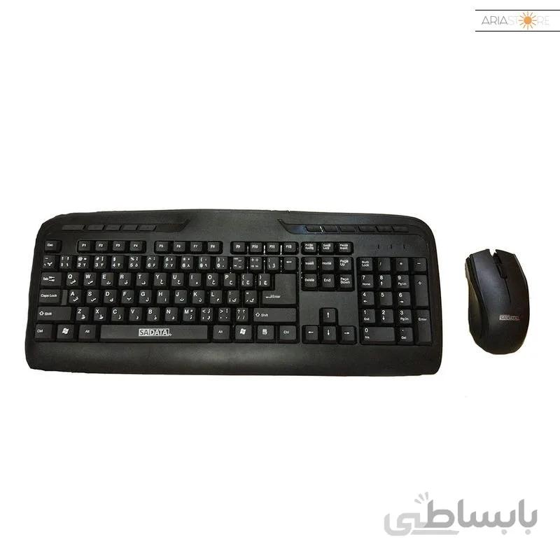 کیبورد و ماوس بی سیم سادیتا مدل SKM-1554WL با حروف فارسی