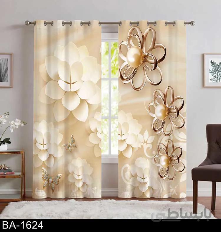 پرده گل سه بعدی BA-1624
