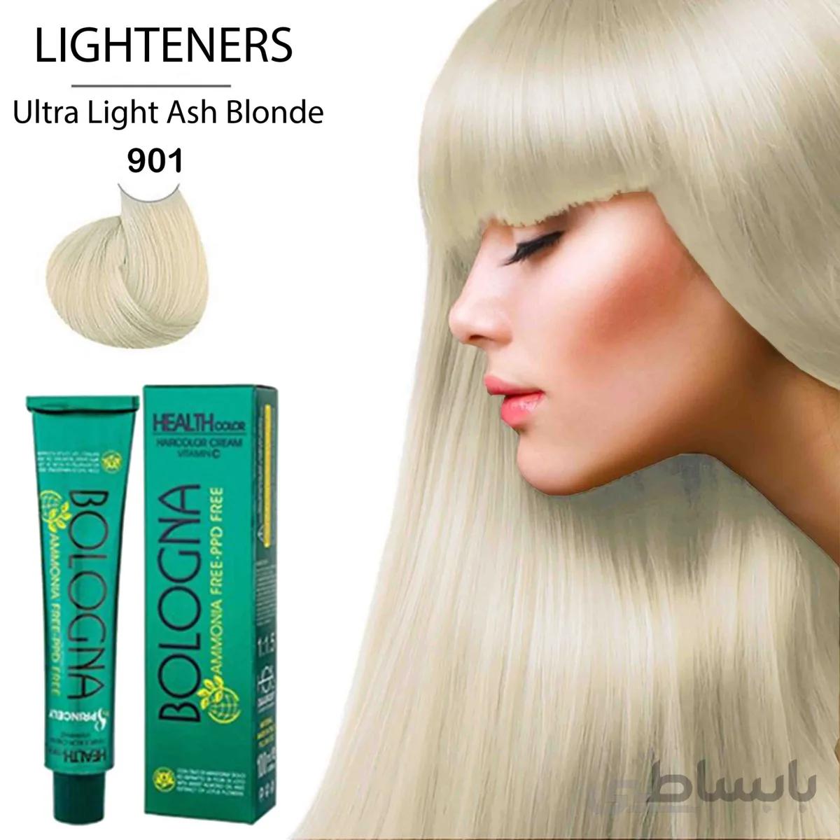 رنگ مو بدون آمونیاک و بدون پی پی دی بلونیا 100میل Ultra Light Ash Blonde 901