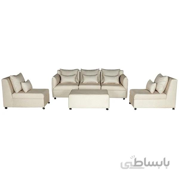 مبل راحتی ۵ نفره چشمه نور کد MA-208-CR کرم