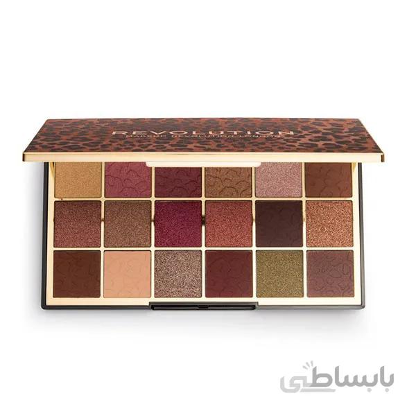 پالت سایه ۱۸ رنگ شاین و مات رولوشن (Revolution Courage Wild Animal Palette)