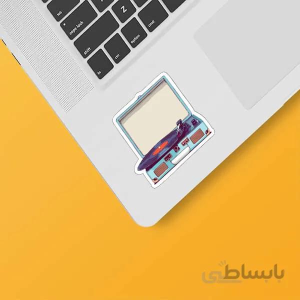 استیکر لپ تاپ طرح gramophone کد ۰۱
