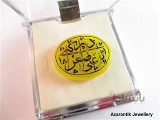 نگین عقیق زرد خطی کد 1931 ا قیمت به شرط خرید تیمی