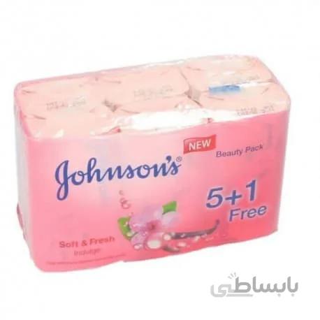 صابون جانسون Johnson’s با رایحه آلبالو و وانیل بسته 6 عددی