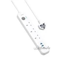 چند راهی برق انکر مدل Power Extend USB A9136 ا Anker PowerExtend USB 4 Strip(6 in 1) A9136