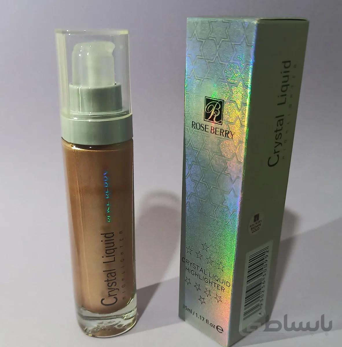 شیمر و هایلایتر صورت و بدن رزبری Rose Berry Crystal Liquid Highlighter