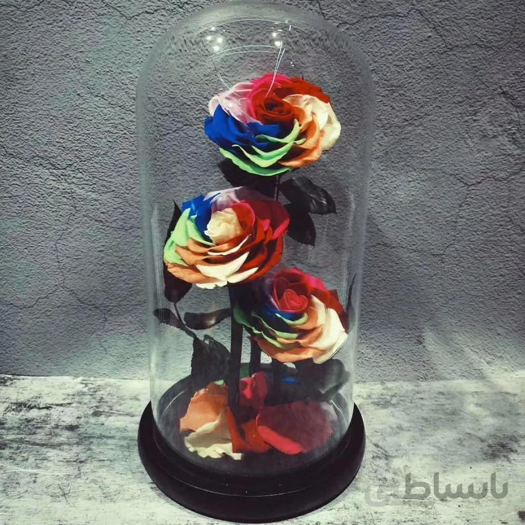 گل رز جاودان شیشه ای نیکو شماره ۱۳۲
