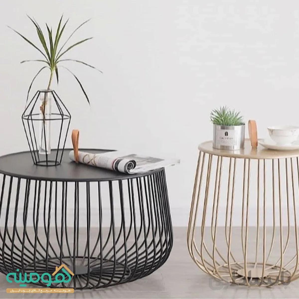ست میز جلومبلی و میز عسلی استیل مدل فنس