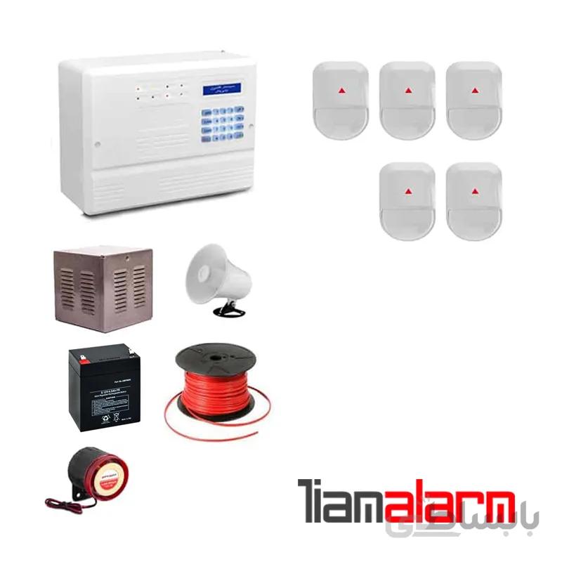 پکیج دزدگیر اماکن باسیم وزنی مدل فایروال سیم کارتی و تلفنی F10N5
