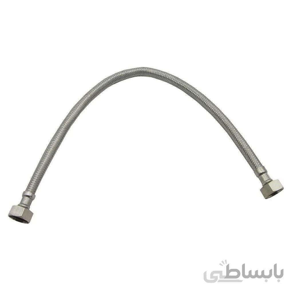 شلنگ دو سر مهره آلومینیومی 60 سانتی 1/2 یزدا
