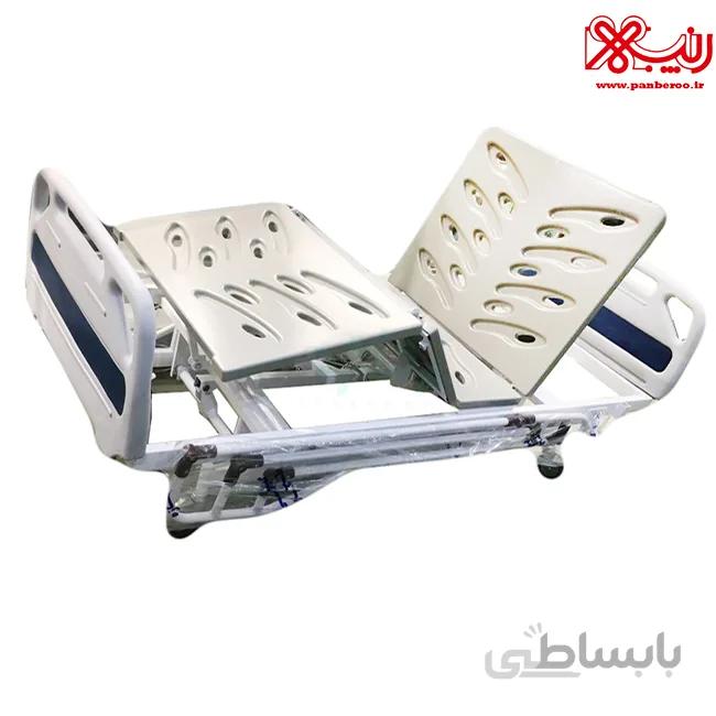 تخت بیمارستانی سه شکن برقی با قابلیت تنظیم ارتفاع(به همراه گارانتی و خدمات پس از فروش)