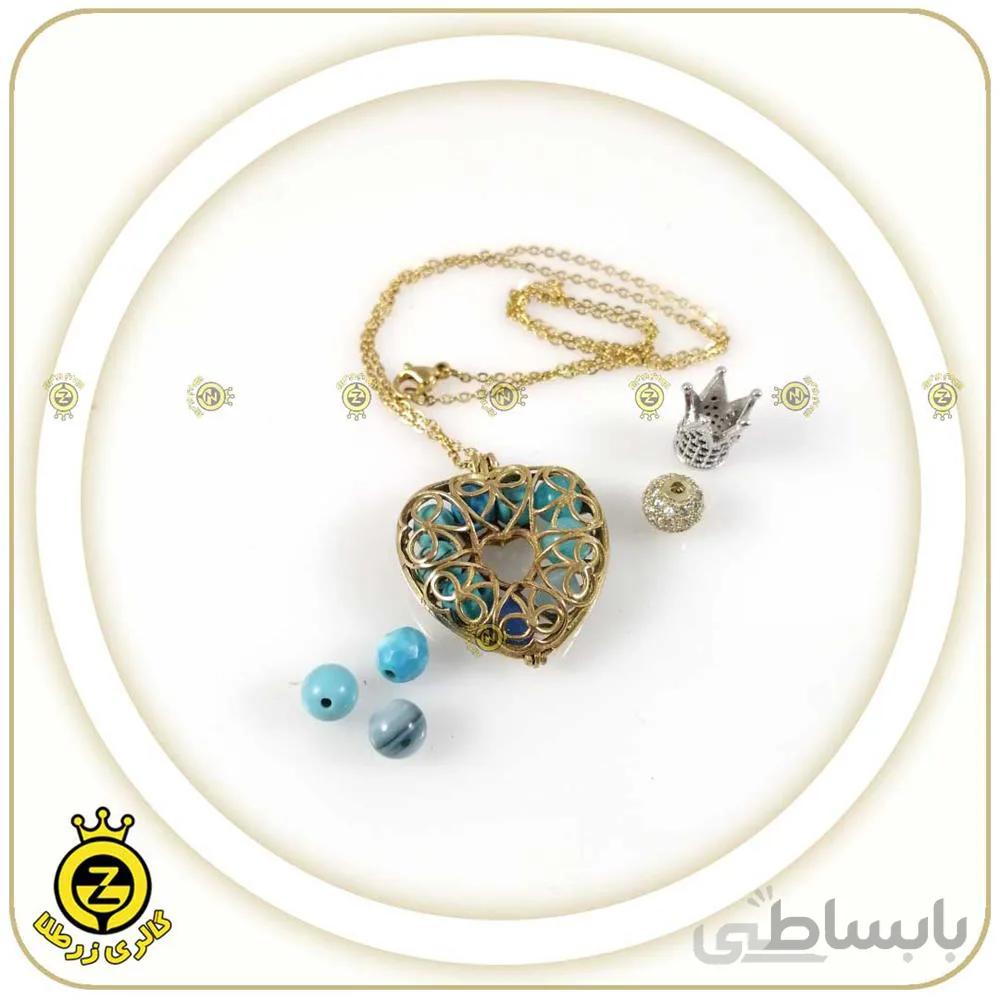 لاکت قلبی با سنگ ماه تولد آذر ا لاکت heart with stone, birth month December