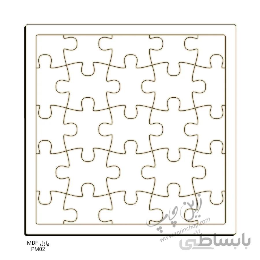 چاپ بر روی پازل MDF مربعی