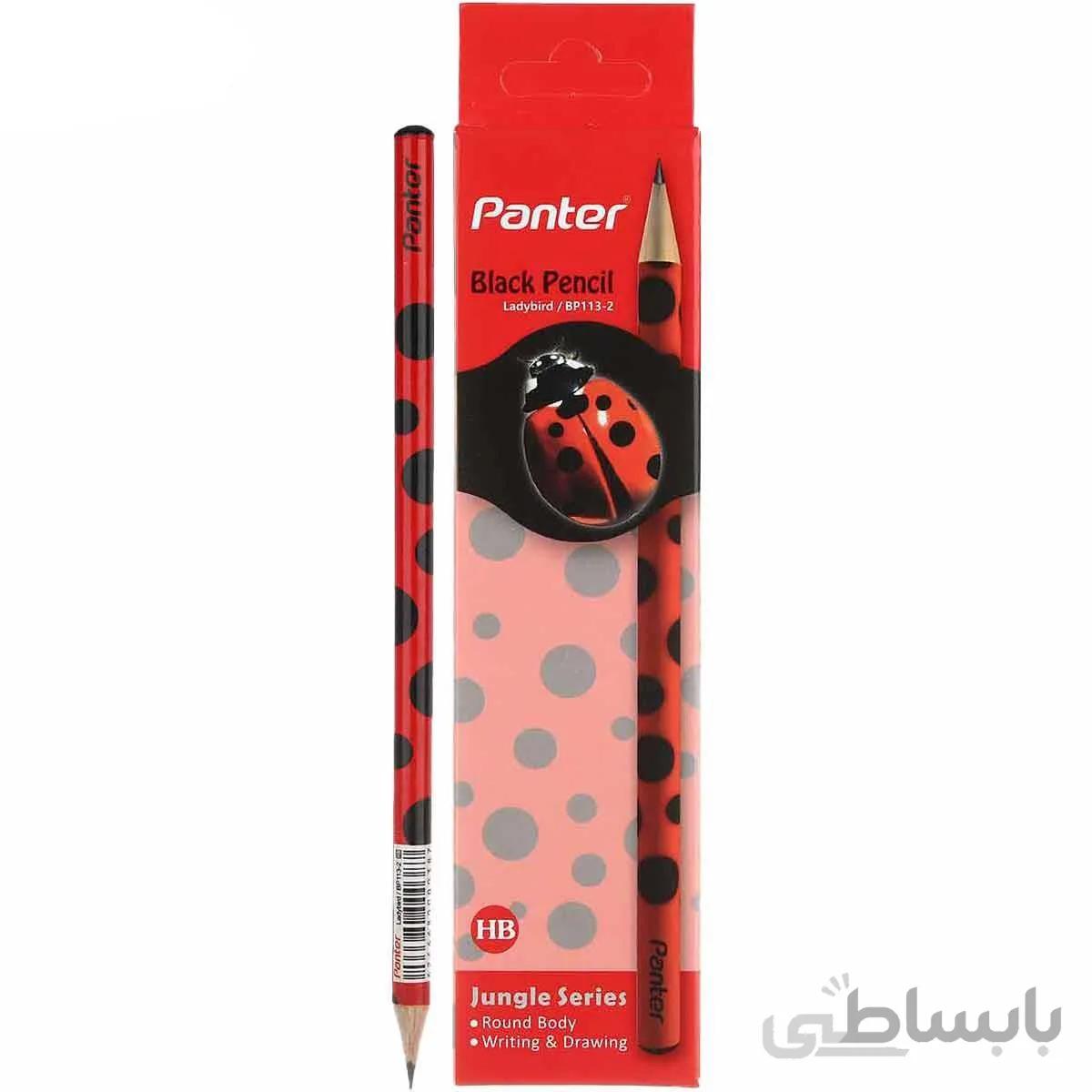 مداد مشکی پنتر سری آرت مدل Ladybird بسته‌ 12 عددی