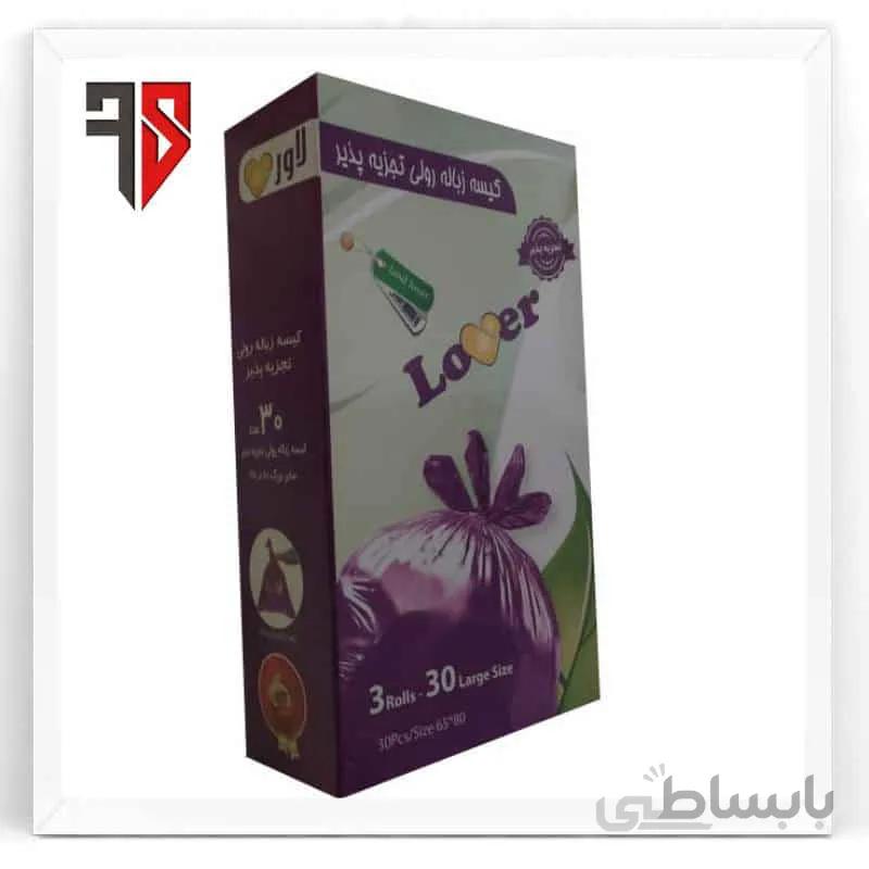 کیسه زباله رولی سایز 80×65 30عددی