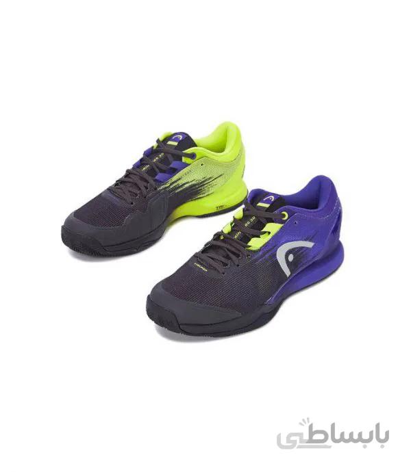 کفش تنیس هد سری sprint pro 3.0 مدل clay Ltd رنگ آبی زرد