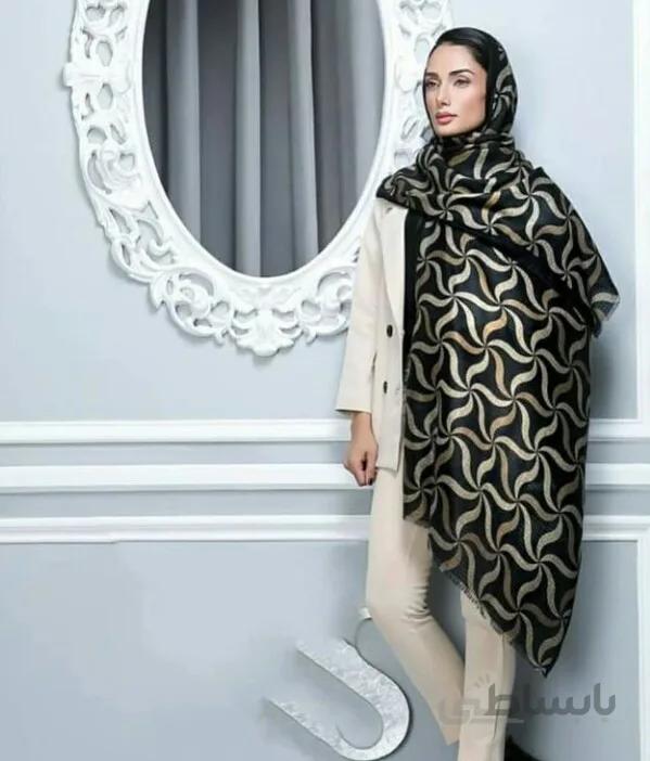 شال نخی ژاکارد پاییزه طرح مرجان