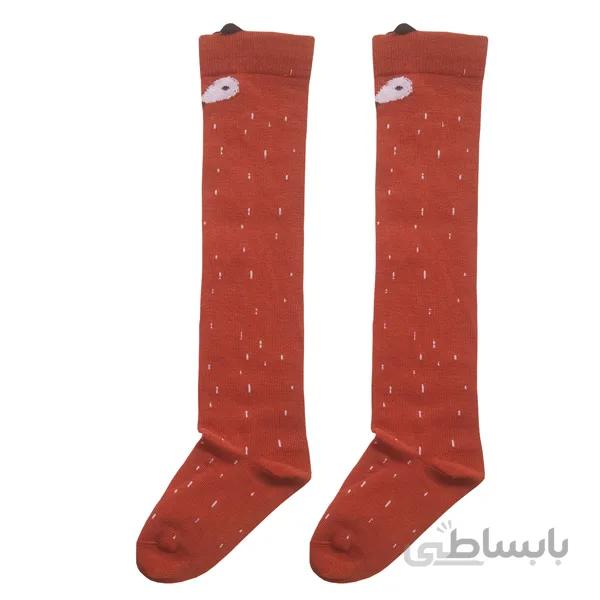 جوراب خالخالی بلند بچه گانه طرح روباه کد ph371