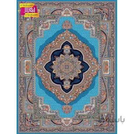 فرش ماشینی نگین مشهد طرح 2597 آبی