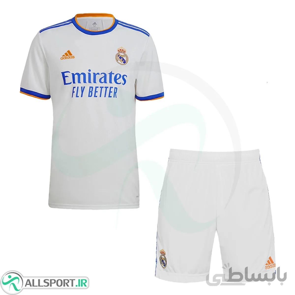 پیراهن شورت اول رئال مادرید Real Madrid 2021-22 Home Soccer Jersey Kit Shirt Short