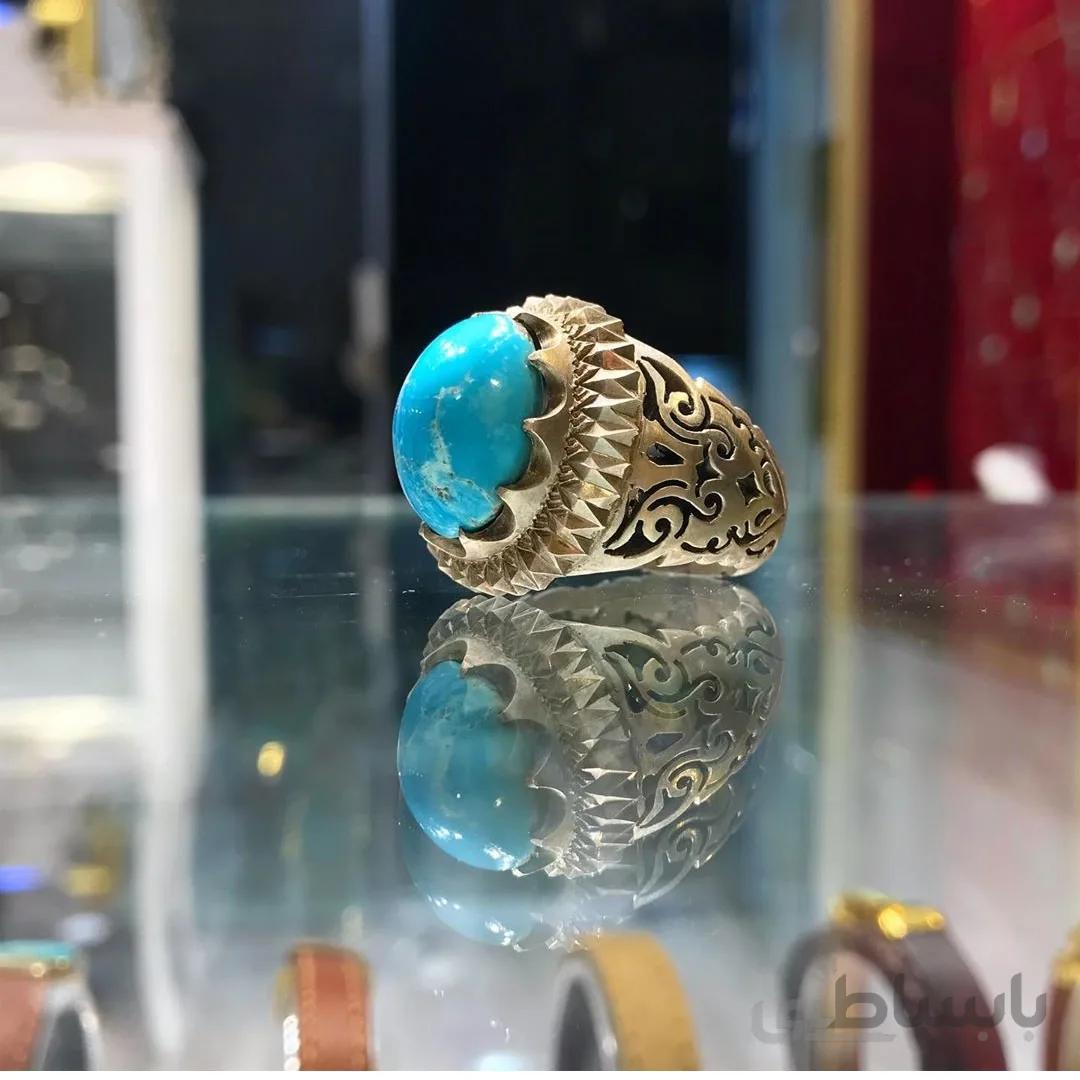 انگشتر مردانه فیروزه نیشابور کد ۱۰۱۷۵۶