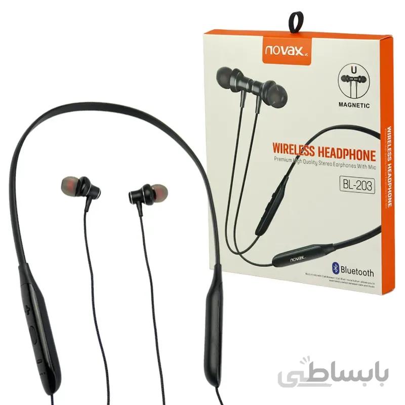 هندزفری بلوتوث دورگردنی Novax BL-203