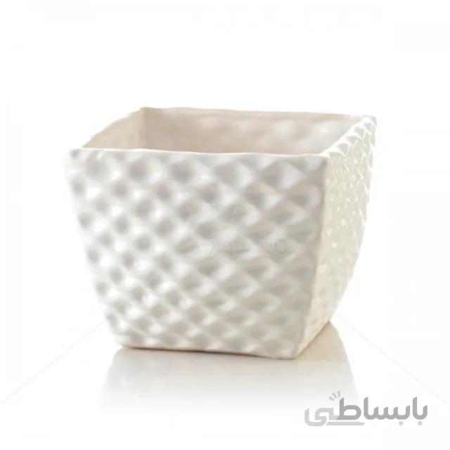 گلدان سرامیکی مربع زنجیره ای (سایزبندی)