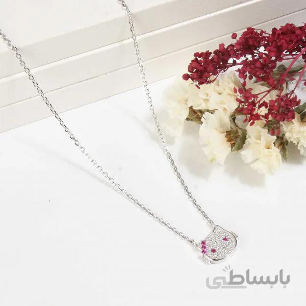 گردنبند نقره زنانه طرح کیتی