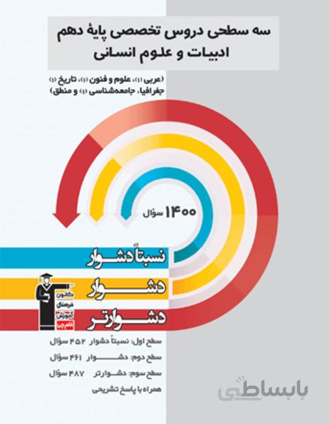 سه سطحی دروس تخصصی پایه دهم ادبیات و علوم انسانی