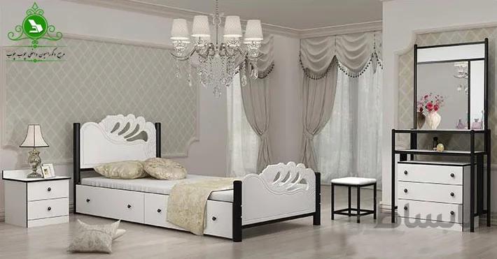 تخت خواب یک نفره مدل مبینا
