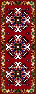 نخ و نقشه فرش آموزشی طرح کناره کد r-5727