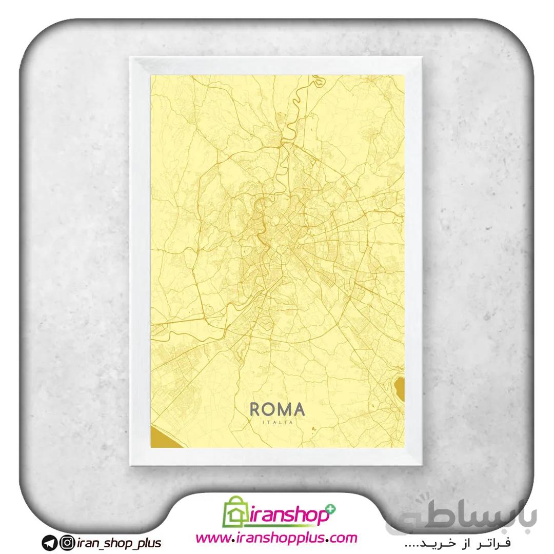 تابلو نقشه شهر رم با تم Goldies Maps