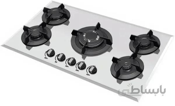 اجاق گاز صفحه ای 5 شعله استیل تاکنوگلد مدل G115 ا TacnoGold G115 Gas Hob